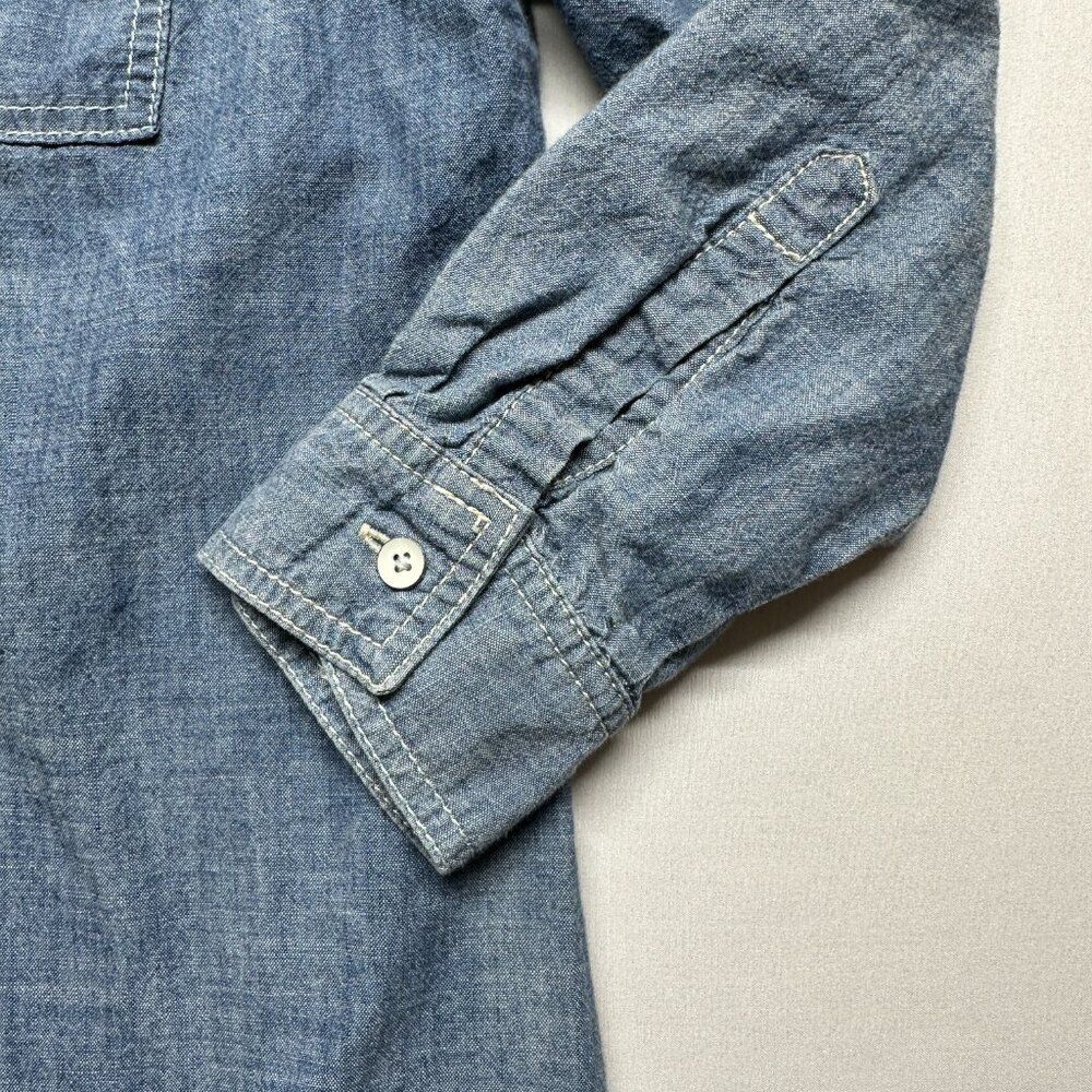 Lands’ End Canvas Chambray Dress Size 2 Classic Casual - Picture 4 of 6